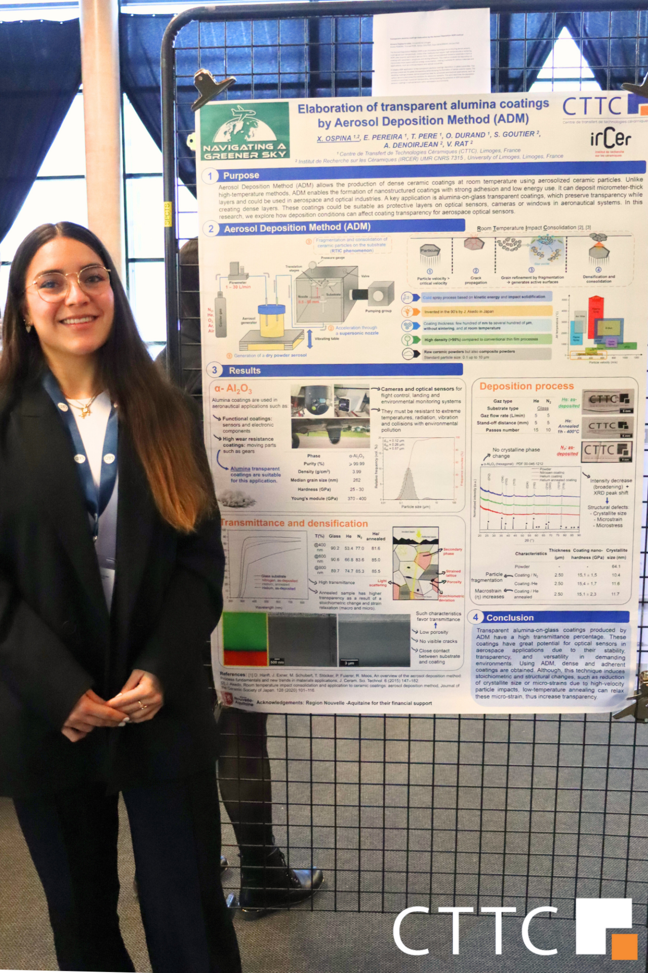 Ximena at the Symposium Navigating a Greener Sky 2024 in Limoges